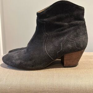 Isabel Marant Dark Suede Ankle Booties
